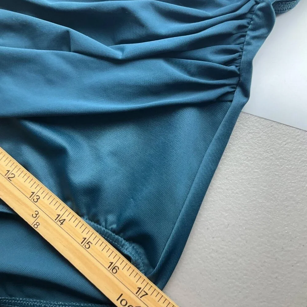 Miraclesuit Large Nova Green Must Have Oceanus One-Piece Swimsuit Draped - Picture 16 of 16